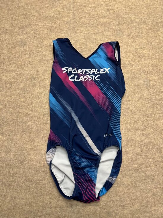 Other - Erin Blue Pink Sportsplex Classic Gymnastics Leotard Child Medium LEO Meet